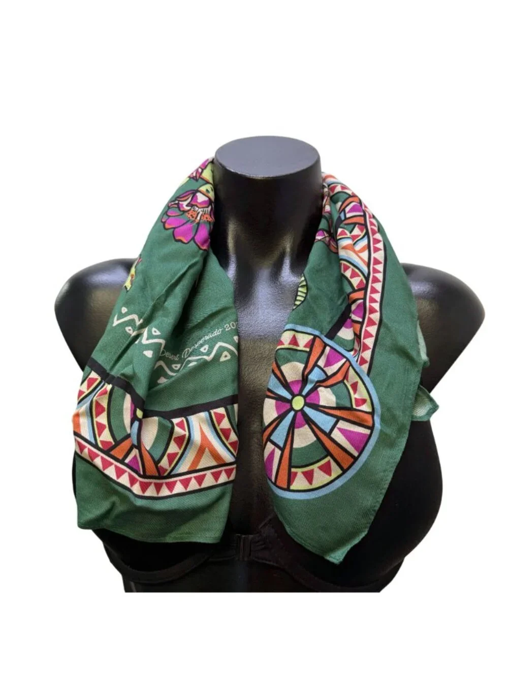 Double D Ranch Desert Desperado Green Bandana Scarf